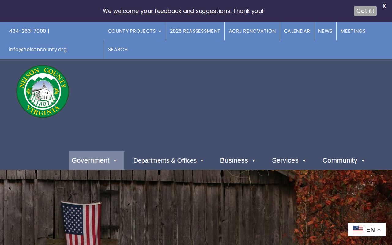 Nelson County Sheriff official records and FOIA contact page