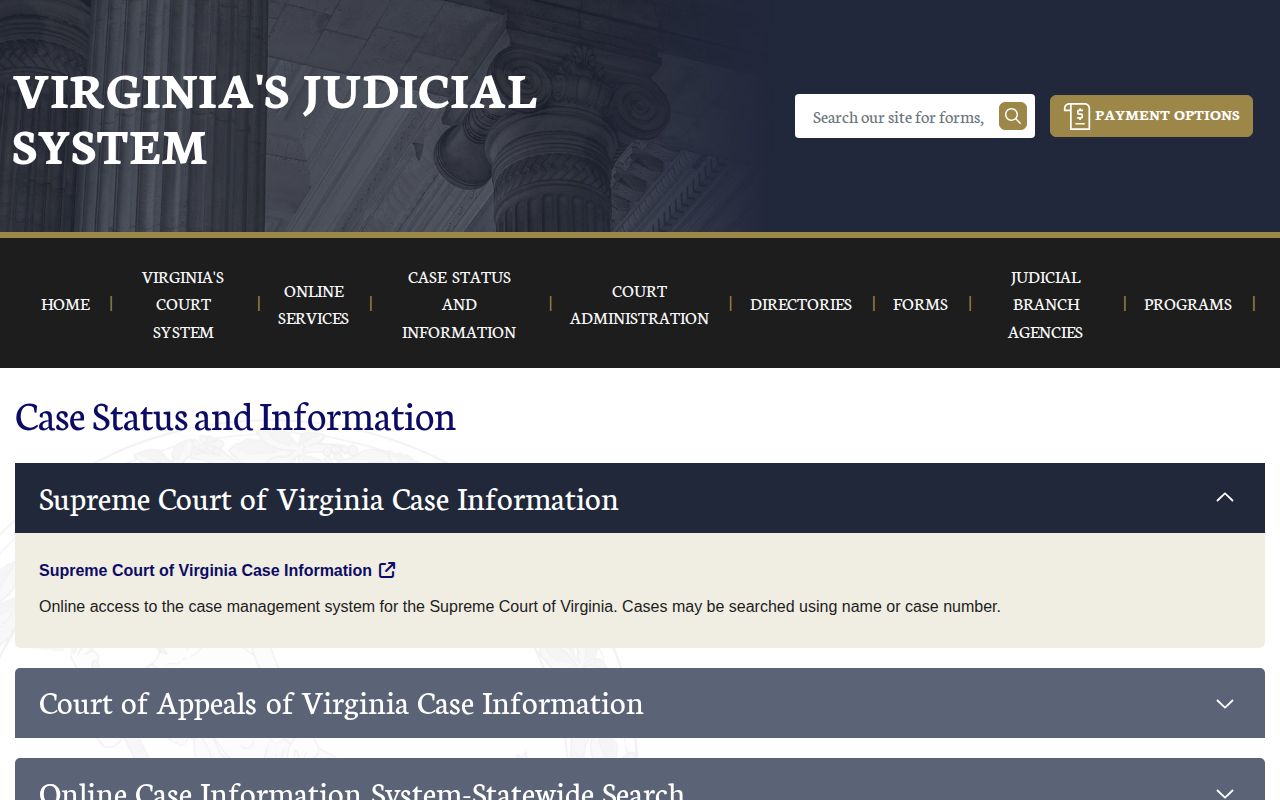 Virginia court case search for Nelson County arrest record disposition